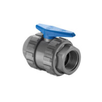 VALVULA PVC ROSCA HEMBRA ASIENTO PTFE