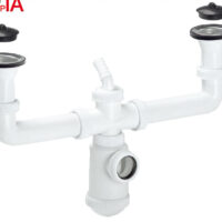 L-17 SIFON BOTELLA DOBLE EVACUACION CON VALVULA Y TAPON